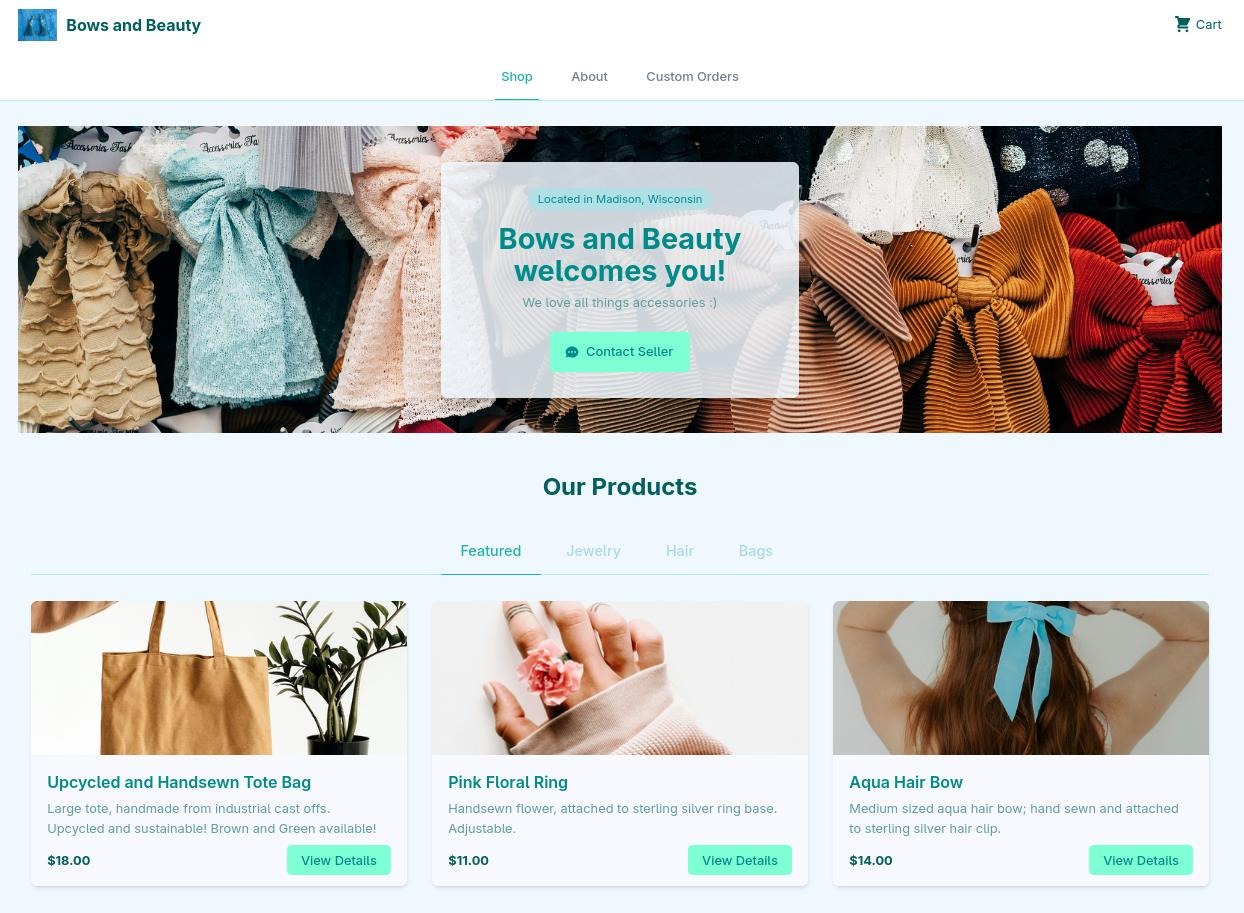 Artisan Pottery Store Example